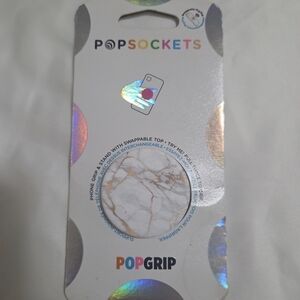 PopSocket PopGrip White Marble Phone Grip